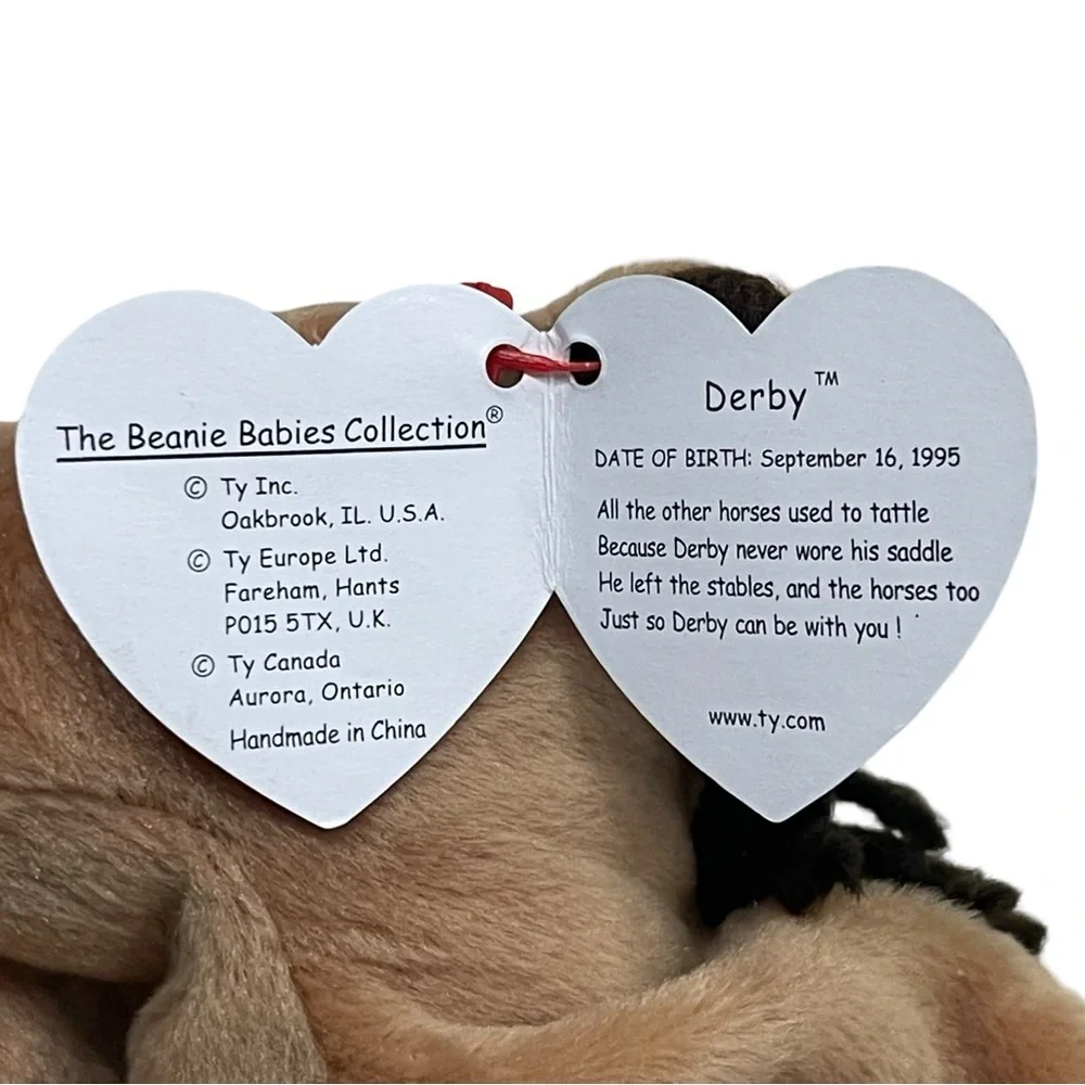 Ty Beanie Baby Babies Derby the Horse Original Retired Rare 1995